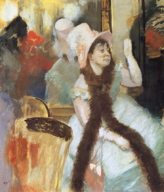 Edgar Degas Portrait apres un Bal costume oil painting image